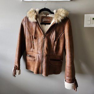 Guess Sherpa Lined Jacket Size Small